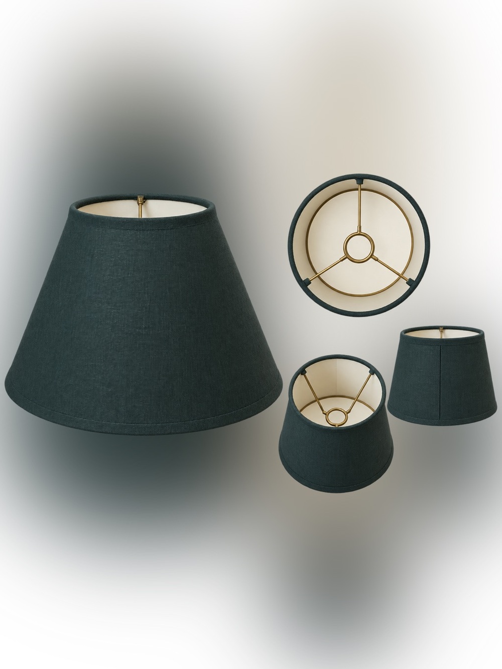 Home Accents Dark Green Linen Lamp Shade by